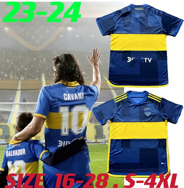 

2023 2024 boca juniors carlitos cavani soccer jerseys 2023 2024 benedetto villa maradona salvio medina home away third football shirt men ki, Black