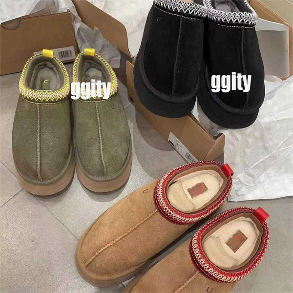 

womens tazz slippers tasman chestnut slippers fur slides classic ultra mini platform snow boot australia australian wool comfort winter desi, Black