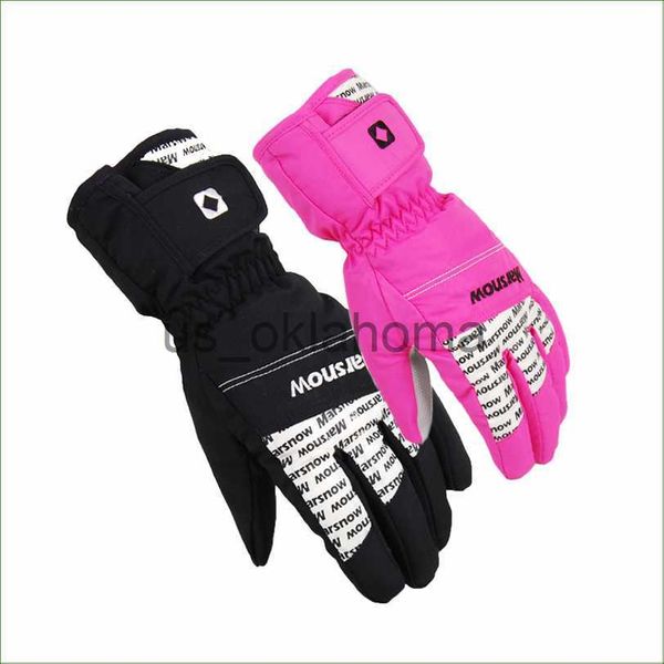 

ski gloves sg04 waterproof snow gloves winter motorcycle cycling ski snowboarding glove black outdoor j230802