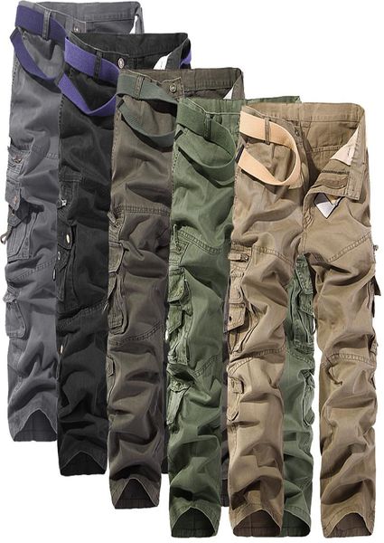 

2020 new men cargo pants big pockets decoration mens casual trousers easy wash autumn army green pants male trousers size 40 cx2008704522, Black