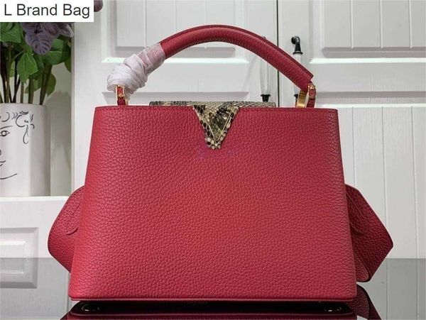 

2023 new 5a designers women handbag capucines shoulder bag tote womens luxurys leather crossbody bag wallet purse jfpw, Black