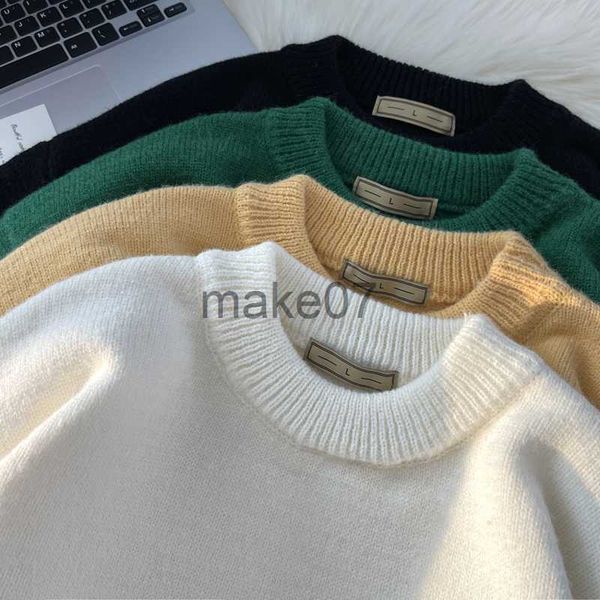 

men's sweaters privathinker round neck men's korean sweaters 8 colors fashion warm soft autumn male knitted pullovers solid casual, White;black