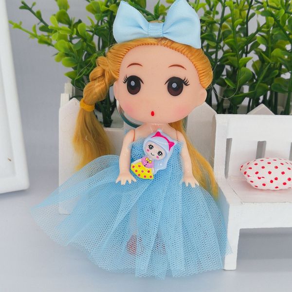 

fashion blogger designer jewelry 12cm doll toy female keychain pendant doll kindergarten gift keychains lanyards keyrings wholesalemiw18, Slivery;golden