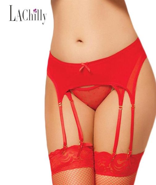 

whole2017 new women lingerie 3 colors double layered mesh garter belt with thong p5104 belt for stocking8851600, Black;white