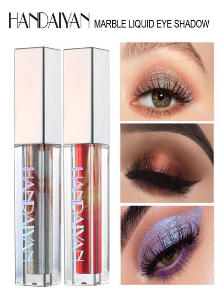 

handaiyan holographic liquid eyeshadow 10 color glitter shimmer waterproof lasting pigment metallic satin eye makeup7736124