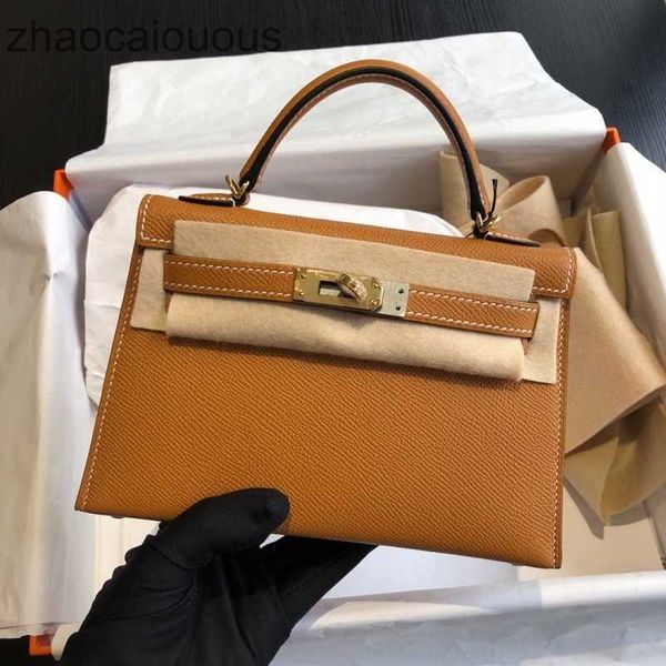 

shoulder bags handbags kellies bag 2023 leather light luxury women's bag high sense palm print bag second generation mini diagonal smal