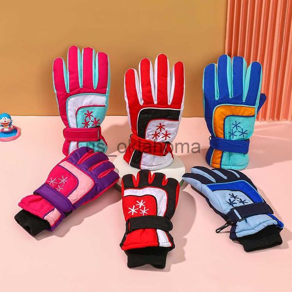 

ski gloves chidren ski gloves waterproof thickened velvet warming mitten winter outdoor sport cycling hiking ice hockey skiing finger glove