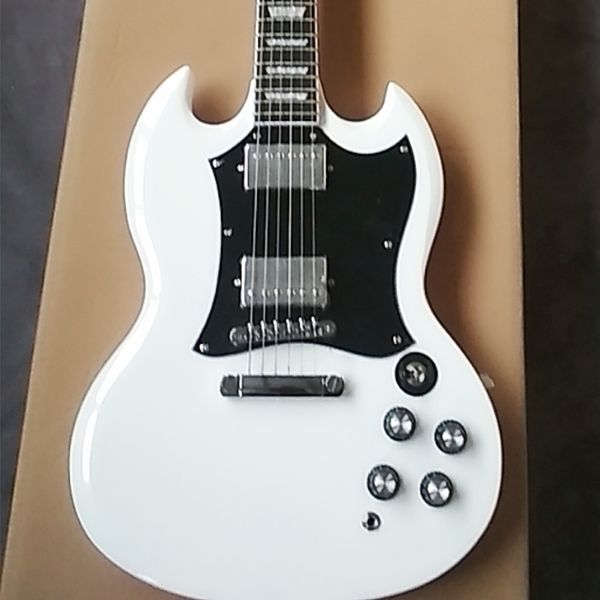 

sg standard white 6-string solid mahogany electric guitar