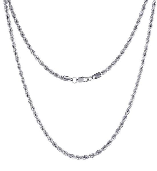 

necklaces for mens stainless steel fashion ed chain necklaces jewelry on the neck long necklace gifts for women accessories1047976, Silver