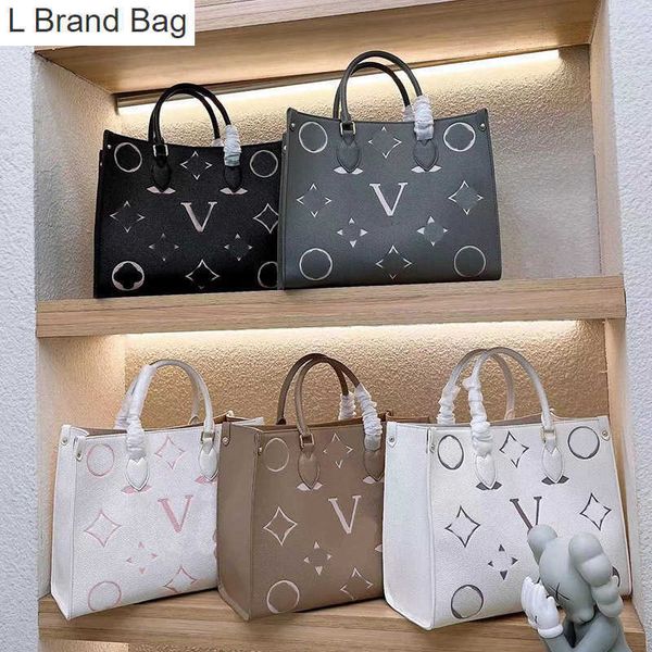 

l bag designer tote handbag luxury shopping bags women leather v letter shoulder bag bags321 fashion handbags business totes purse messenger, Black
