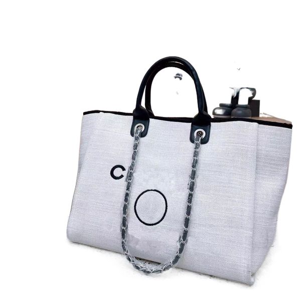 

2023 new women's Luxury Handbag Designer Beach Bag High Quality Fashion Knitted Wallet Shoulder Large Tote Bag with Chain Canvas Shopping Bags hot sell, Qw