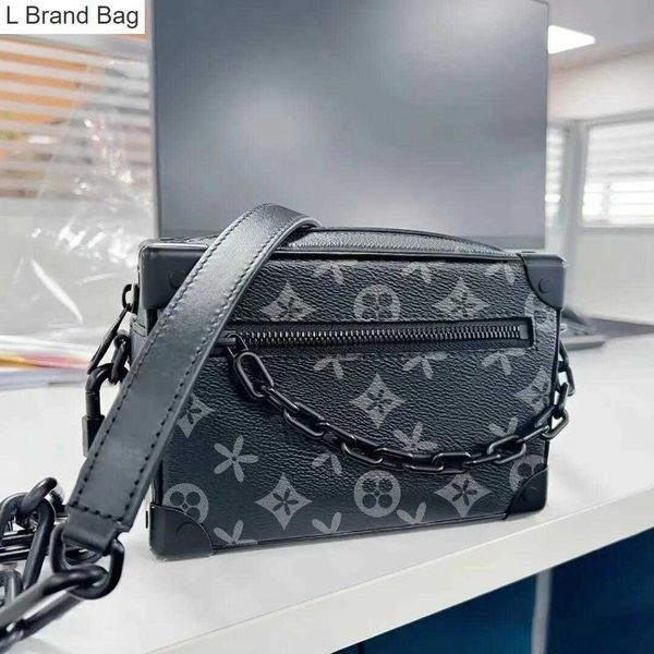 

2023 new 10a billetera de disenador zipper wallet womans handbags classic mini soft trunk chains genuine leather bag bags hand bag w78j, Black