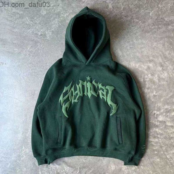 

men's hoodies sweatshirts street fashion vintage letter printed zipper men's hoodie y2k new harajuku style loose sweatshirt z23080, Black