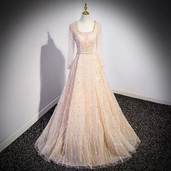 

2023 elegant champagne lace mermaid prom dresses sheer short sleeves backless illusion jewel neck formal evening dresses wear cocktail homec, Black