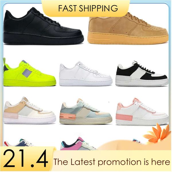 

forces low running shoes shadow one low men women triple white utility black beige yellow pale ivory spruce classic 1 low trainers