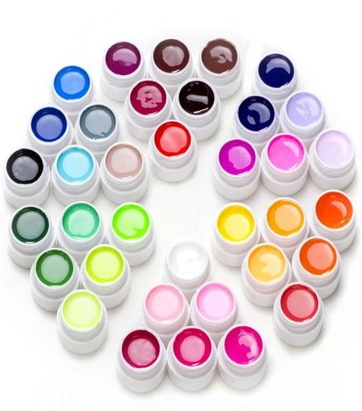 

36pcs soak off led uv gel nail polish pure color nail uv gel set kit semipermanent nails art gel lacquer318s8955997, Red;pink