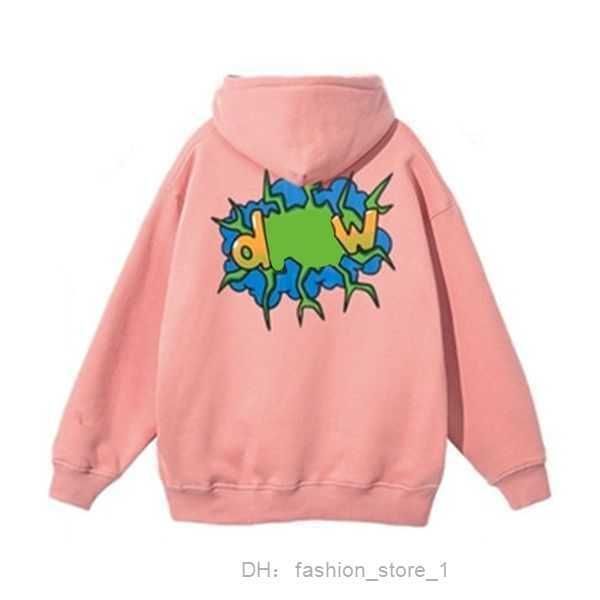 

yellow man retro smiley face letters print sweatshirt women's spring trend long sleeve high street drews house hooded essentialhoodie 3, Black