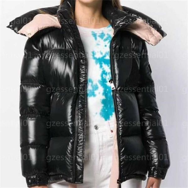 

monclears jacket down men clothing designer hoodie coat flocked snowy mountain design detachable hood handsome streetwear couples puffer coa, Black