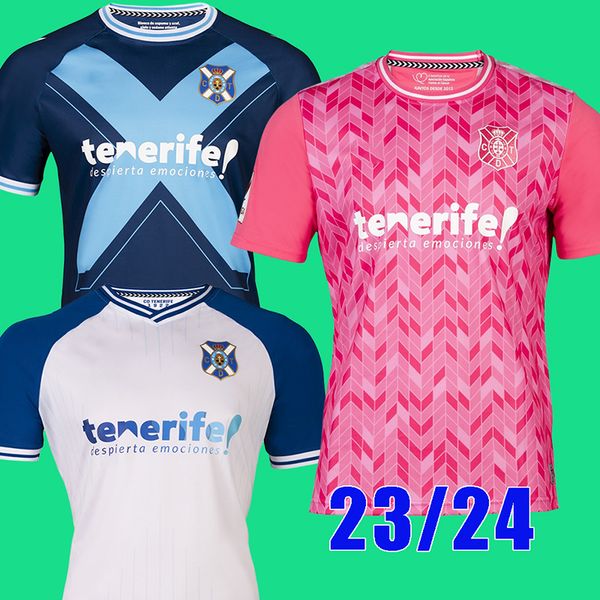 

23 24 cd tenerife soccer jerseys centenary kit special 2023 2024 100th anniversary elady shashoua mellot michel mollejo camisetas de futbol, Black;yellow