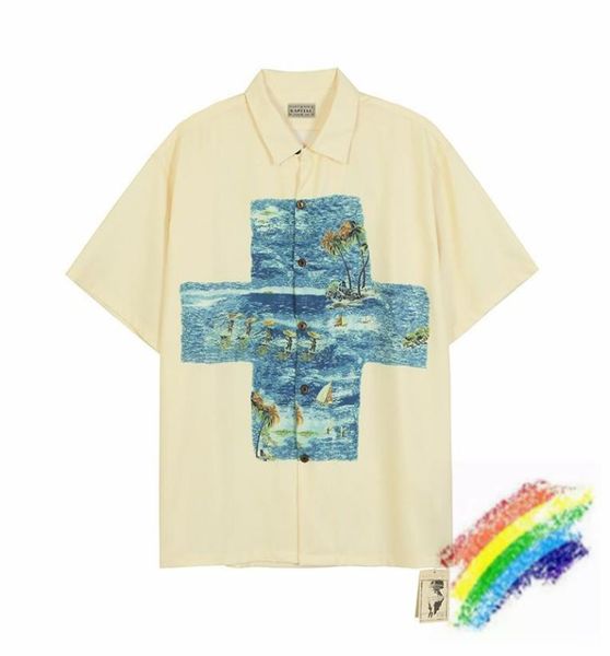 

men's casual shirts oversized kapital shirt men women 1:1 hawaiian surf print tees3168443, White;black