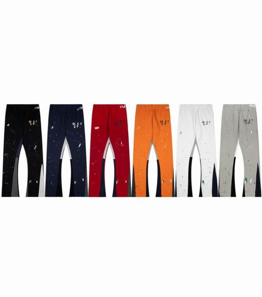 

2023 yse pants mens womens sweatpants yes dept speckled letter print mans couple loose versatile casual pants straight7047200, Black