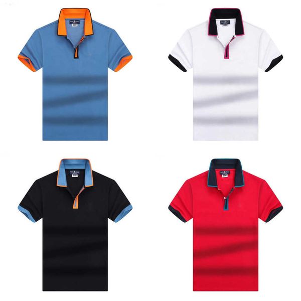 

2023 summer new men's skull rabbit polo shirt short sleeve cartoon embroidery collar solid fashion brand simple eupk, White;black