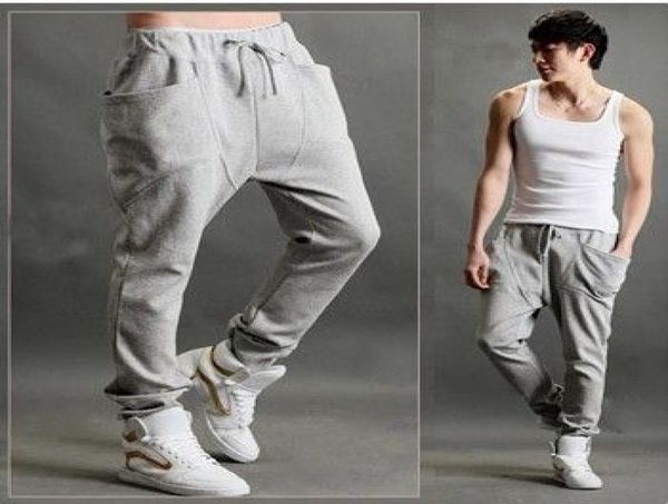 

new casual harem pants athletic hip hop dance sporty hiphop mens sport sweat pants slacks loose long man trousers sweatpants5096178, Black