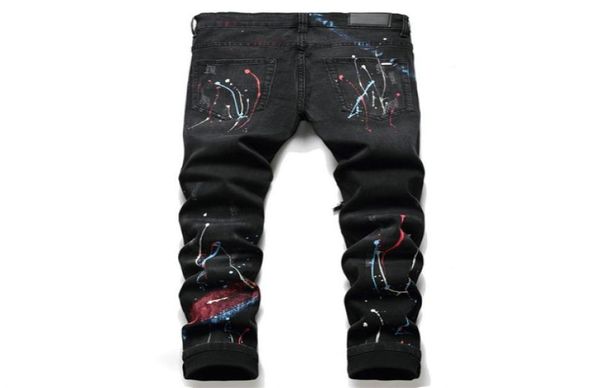 

mens jeans hip hop high street fashion retro torn fold stitching men039s woemns designer motorcycle riding slim fitting casual 2811648144, Blue