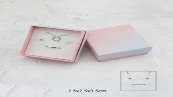

jewelry box new ins fashion pink blue gradient jewelry packing box ring necklace bracelet receiving gift multipurpose packing box6260860, Black;white