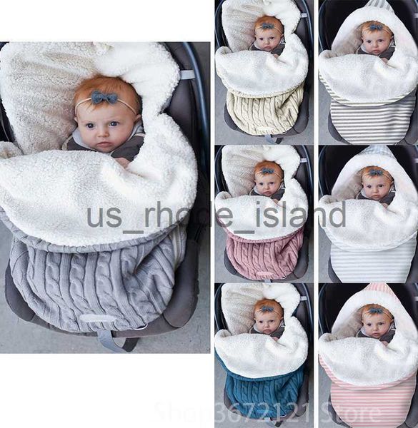 

blankets swaddling thick baby swaddle wrap knit envelope newborn sleeping bag baby warm swaddling blanket infant stroller sleep sack footmuf