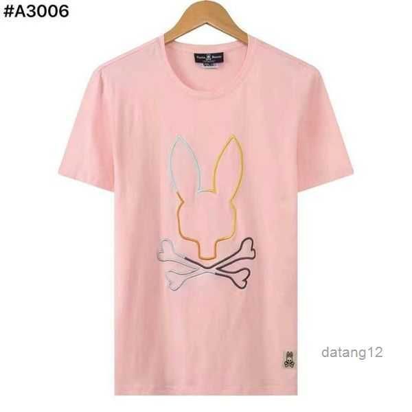 

psycho bunny transportation men t shirt classic chest small skeleton rabbit american designer shirts street fashion brand 3 g0xr, White;black