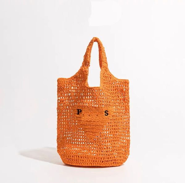 

designer bag shoulder bag beach bag fashion mesh hollow woven shopping bags for summer straw tote bag a7