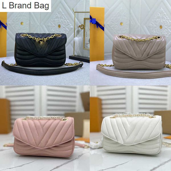 

l bag m20686 designer bag womens new leather bag fashion chain bag ladies exquisite temperament crossbody bag adjustable pack vu9p, Black