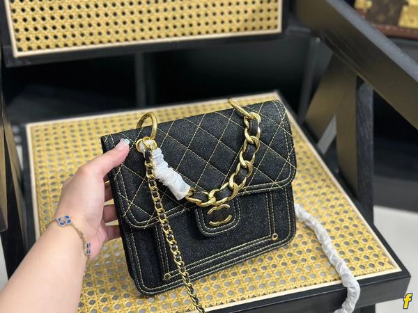 

designer luxury denim bag crossbody bag fashion brand tote diamond tote chain bag