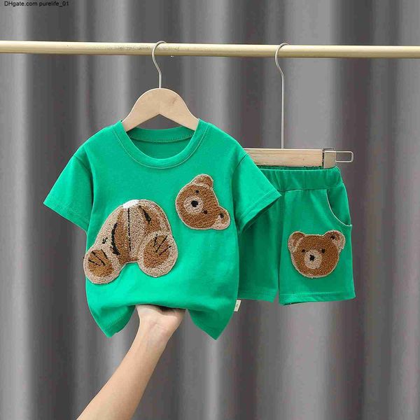 

summer casual children clothes suit baby boys girls t-shirt short pants 2pcs/sets kids infant coat toddler suit 1 2 3 4 5 years, White