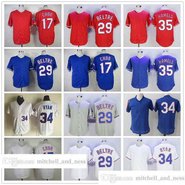 

vintage movie baseball wears jersey 17 shin-soo choo 29 adrian beltre 34 nolan ryan 35 cole hamels blank jerseys men women youth size s--xxx, Blue;black