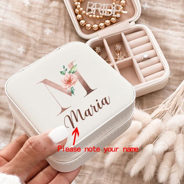 

jewelry boxes custom jewellery box anniversary bride bridesmaid girlfriend bachelorette party gift display travel case 230801, Black;white
