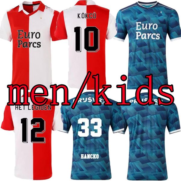 

2023 feyenoords kokcu gimenez danilo 23 24 soccer jerseys home away third trauner 22 men kids football shirt hartman 5 gimenez 29 paixao taa, Black;yellow