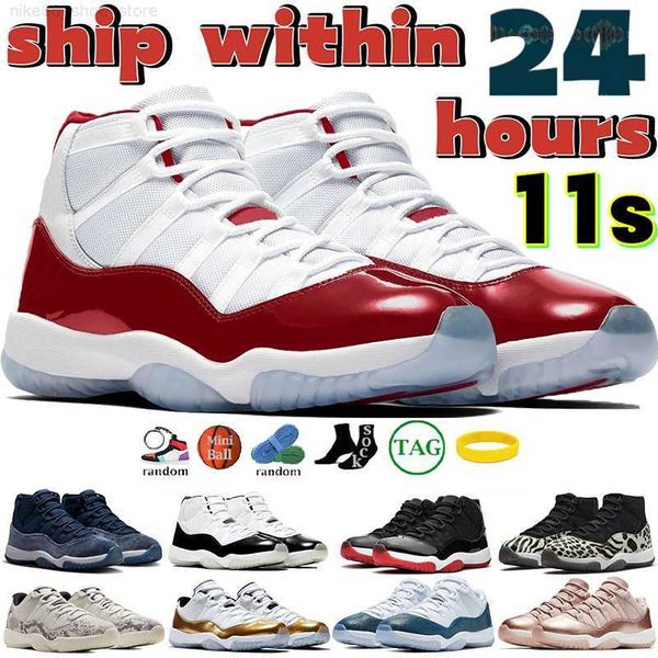 

2023 jumpman 11 11s basketball shoes designer men sneakers low cement mens shoe cherry midnight navy velvet cool grey 25th anniversary women, Black