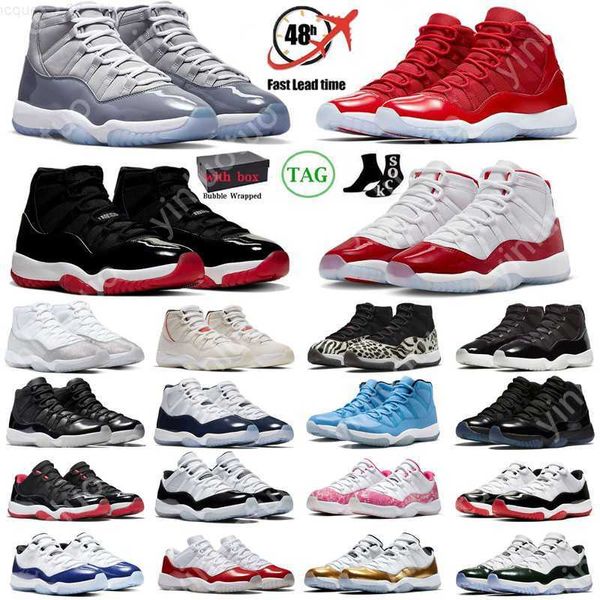

jumpman 11 basketball shoes men women 11s cherry cool midnight navy dmp jubilee 25th anniversary concord bred low cement grey trainers sneak, Black