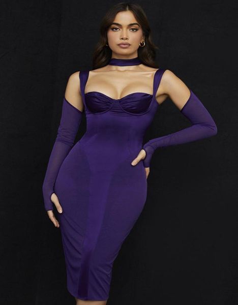 

casual dresses 2022 women summer off shoulder satin dress o neck house of cb celebrity evening club midi party2363836, Black;gray