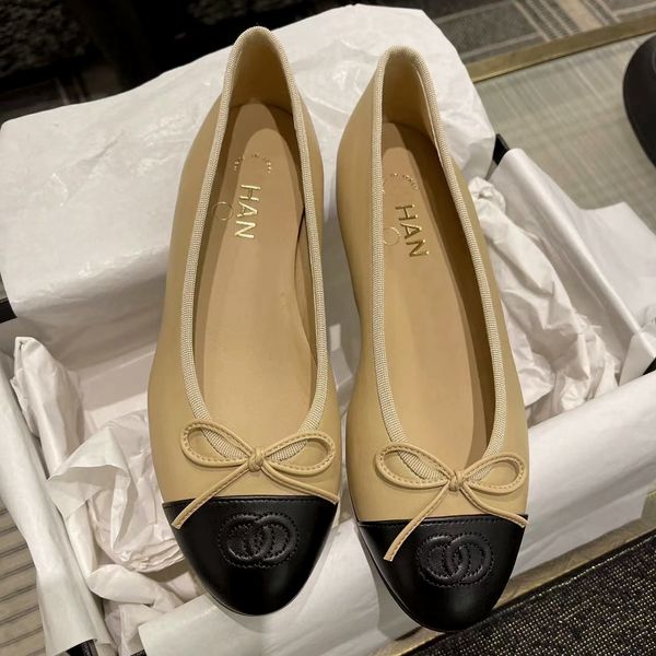 

shoe designer woman ballet dancer luxury slides sandal casual shoe cotton tweed grosgrain lambskin shinny black leather ballet shoe round to