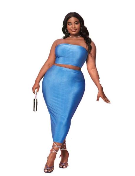 

plus solid crop tube pencil skirt o39v012345674420921014557098, Black