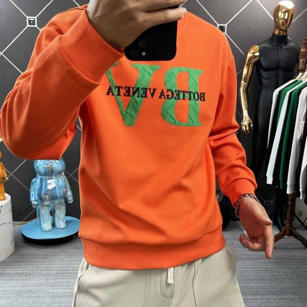 

bottega bv dropped shoulder sweater men's high street fashion brand bv green foam letter european slim fit undercoat, Black