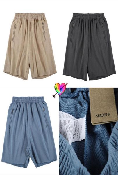 

2021 zipper pockets shorts men women 1 solid terry cotton63987807646483, Black