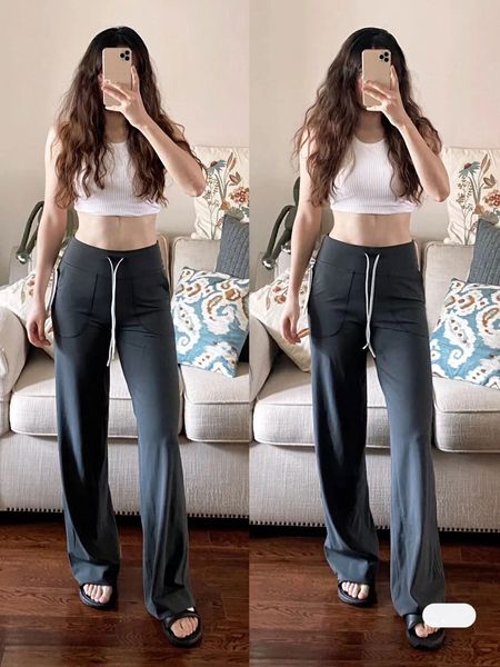 

ll-811 pants still women's yoga loose excerise fitness sport gym ladies running casual long pant elastic high waist wide leg trousers d