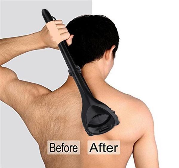

men back shaver 20 back hair shaver two head blade foldable trimmer body leg razor long handle removal razors2270r8226047