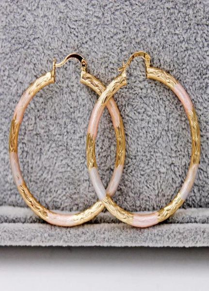 

hoop huggie fashion bohemian big earrings for women039s earring gold filled pink round circle wedding jewelry7699000, Golden;silver