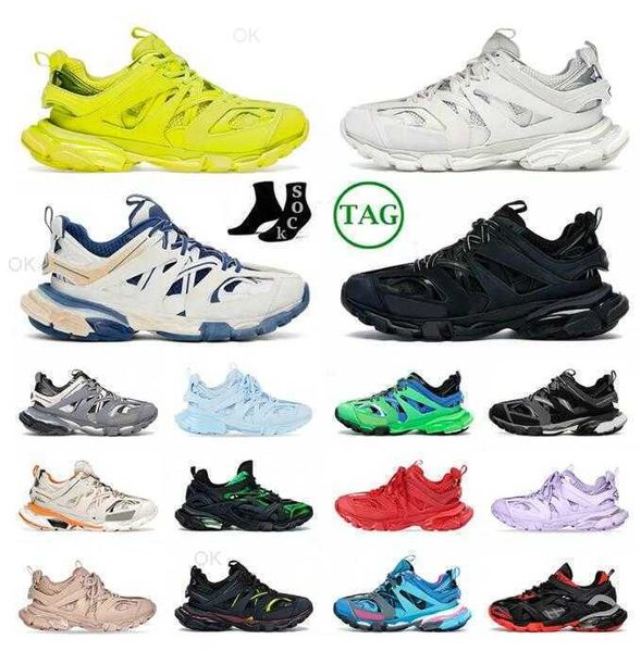 

track 3 sneakers designer men women casual shoes luxury brand tracks 3.0 triple white black tess.s. gomma leather trainer nylon printed plat