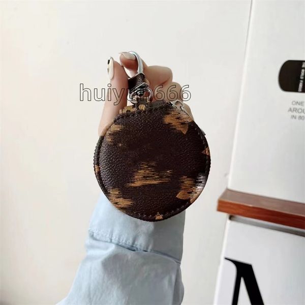 

brown leather keychains for men women alphabet alloy coin holder keyring bag for lover car key chains fashion accessories supply, Silver